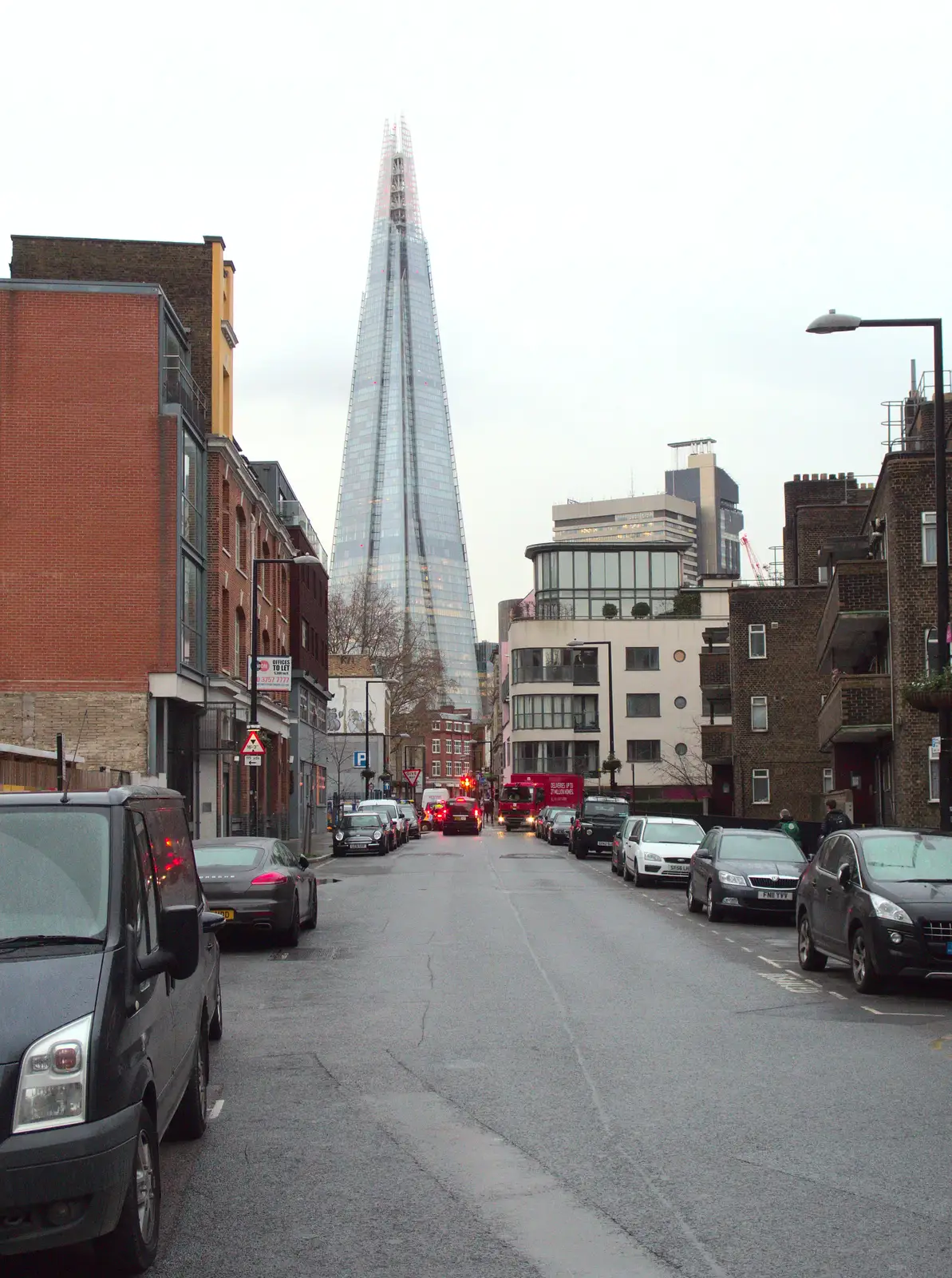 The Shard, as seen from Union Street, from Southwark, Norwich, and a Power Cut, London, Norfolk and Suffolk - 12th December 2015