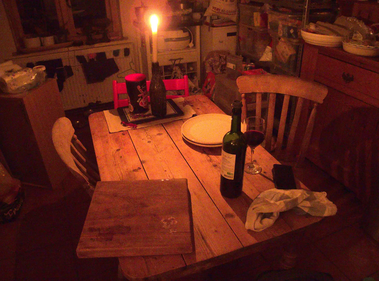 Wine and candle-light, from Southwark, Norwich, and a Power Cut, London, Norfolk and Suffolk - 12th December 2015