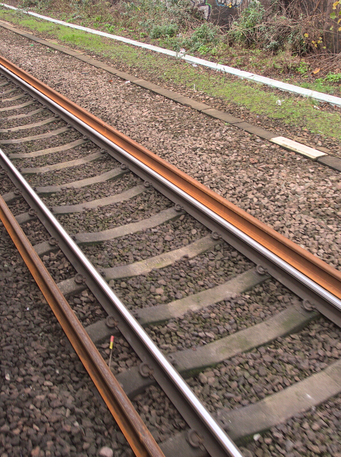 Replacement track is laid out next to existing from A London Lunch, Borough, Southwark - 15th December 2015