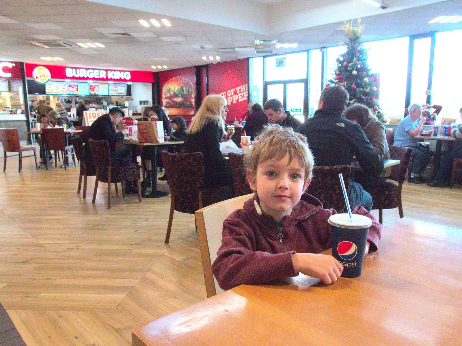 Fred at Corley Services on the M6, from A Party and a Road Trip to Chester, Suffolk and Cheshire - 20th December 2015