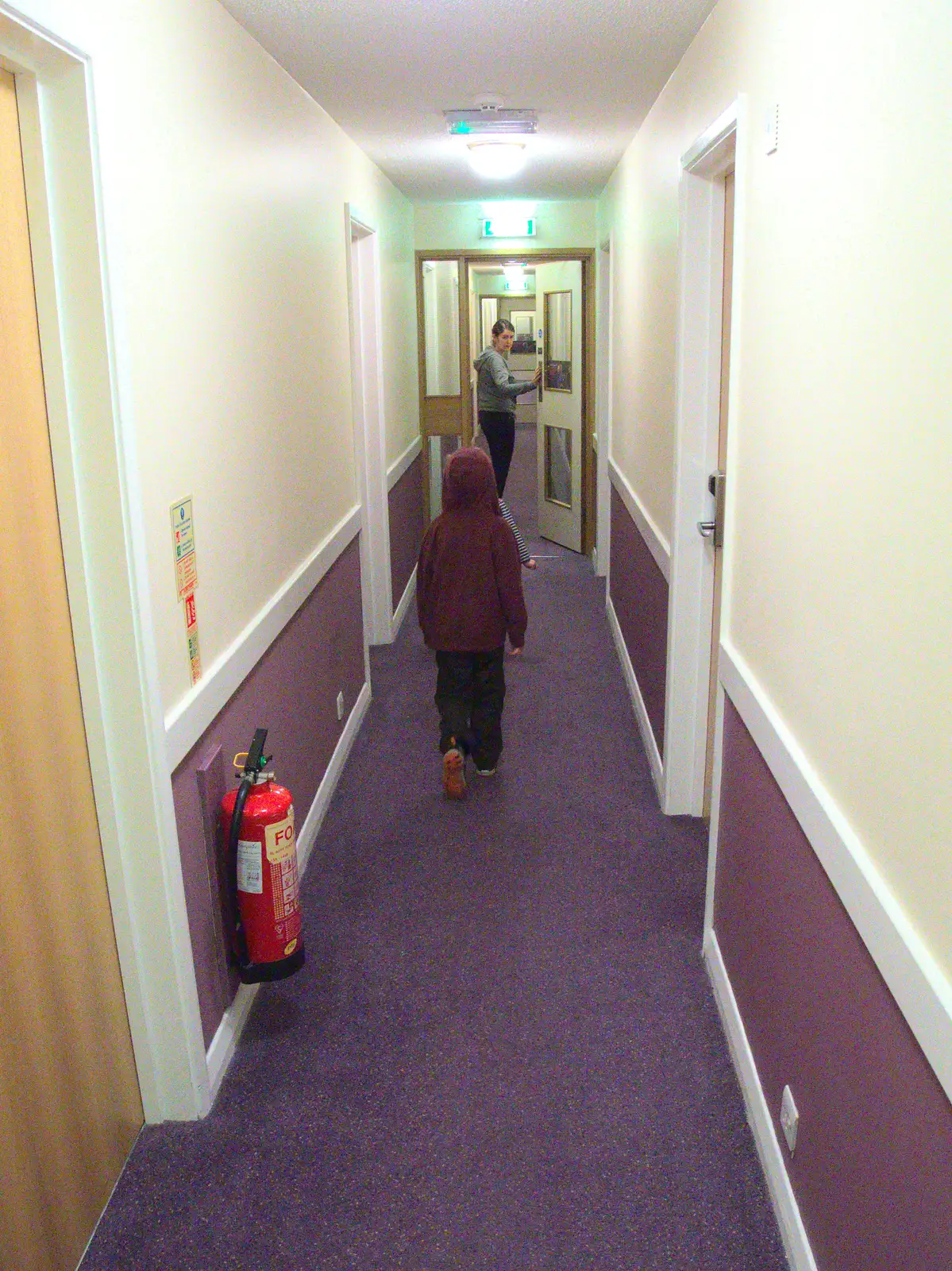 Corridors like every other Premier Inn, from A Party and a Road Trip to Chester, Suffolk and Cheshire - 20th December 2015