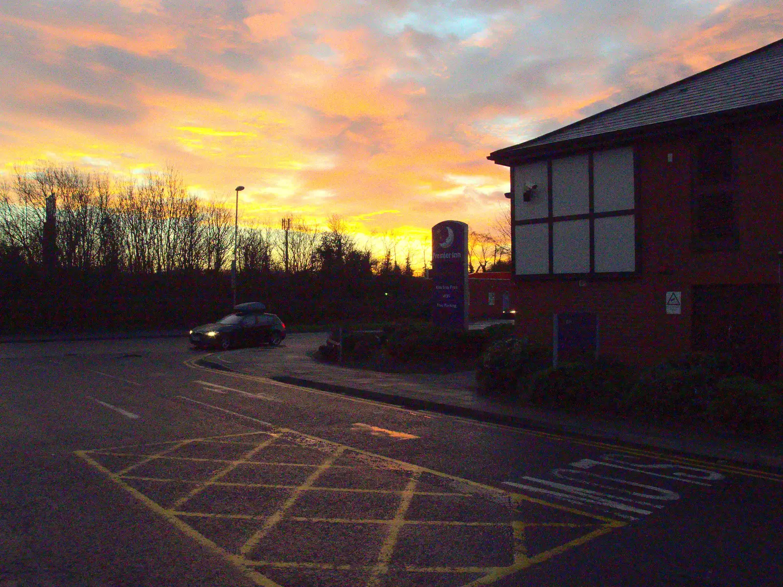 Sunrise over Chester, from A Party and a Road Trip to Chester, Suffolk and Cheshire - 20th December 2015