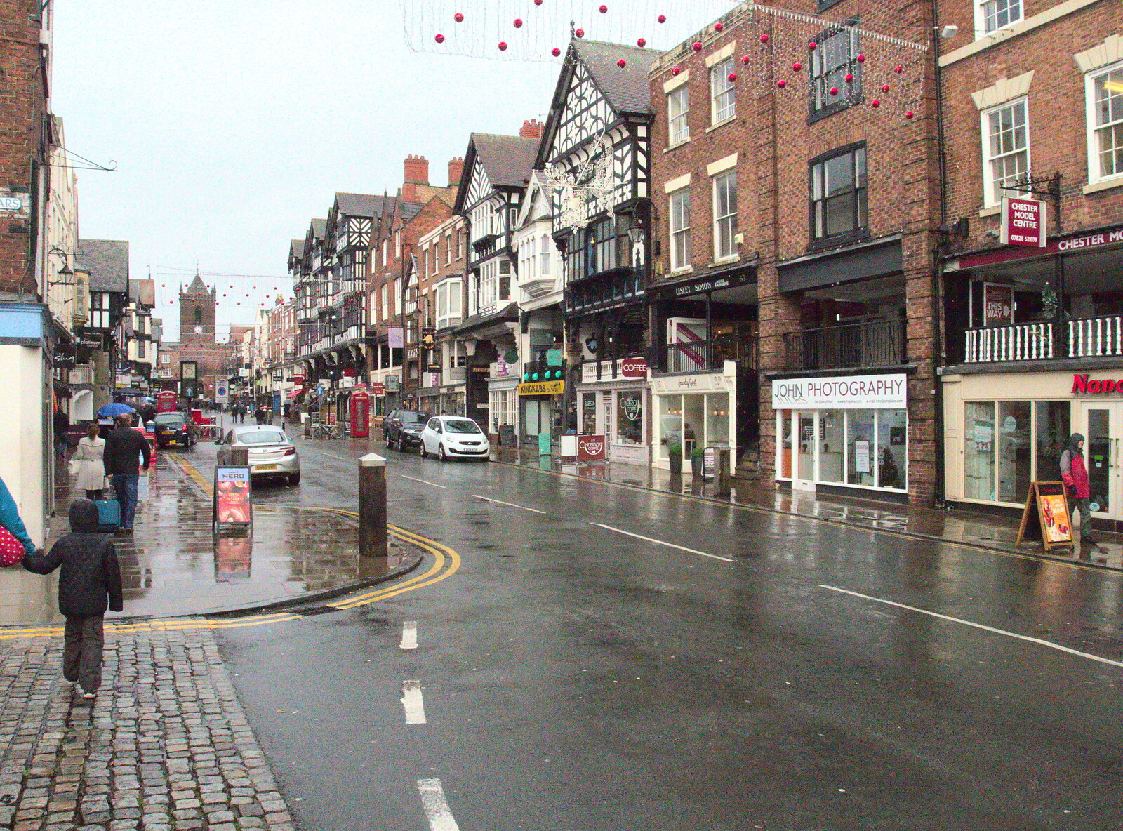 Grosvenor Street in Chester from A Party and a Road Trip to Chester, Suffolk and Cheshire - 20th December 2015
