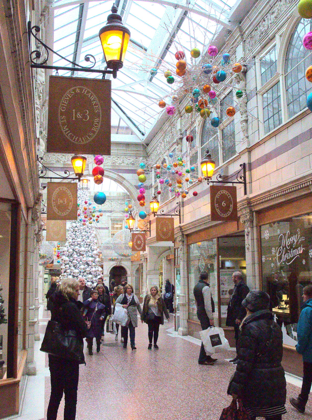 A Chester shopping arcade from A Party and a Road Trip to Chester, Suffolk and Cheshire - 20th December 2015