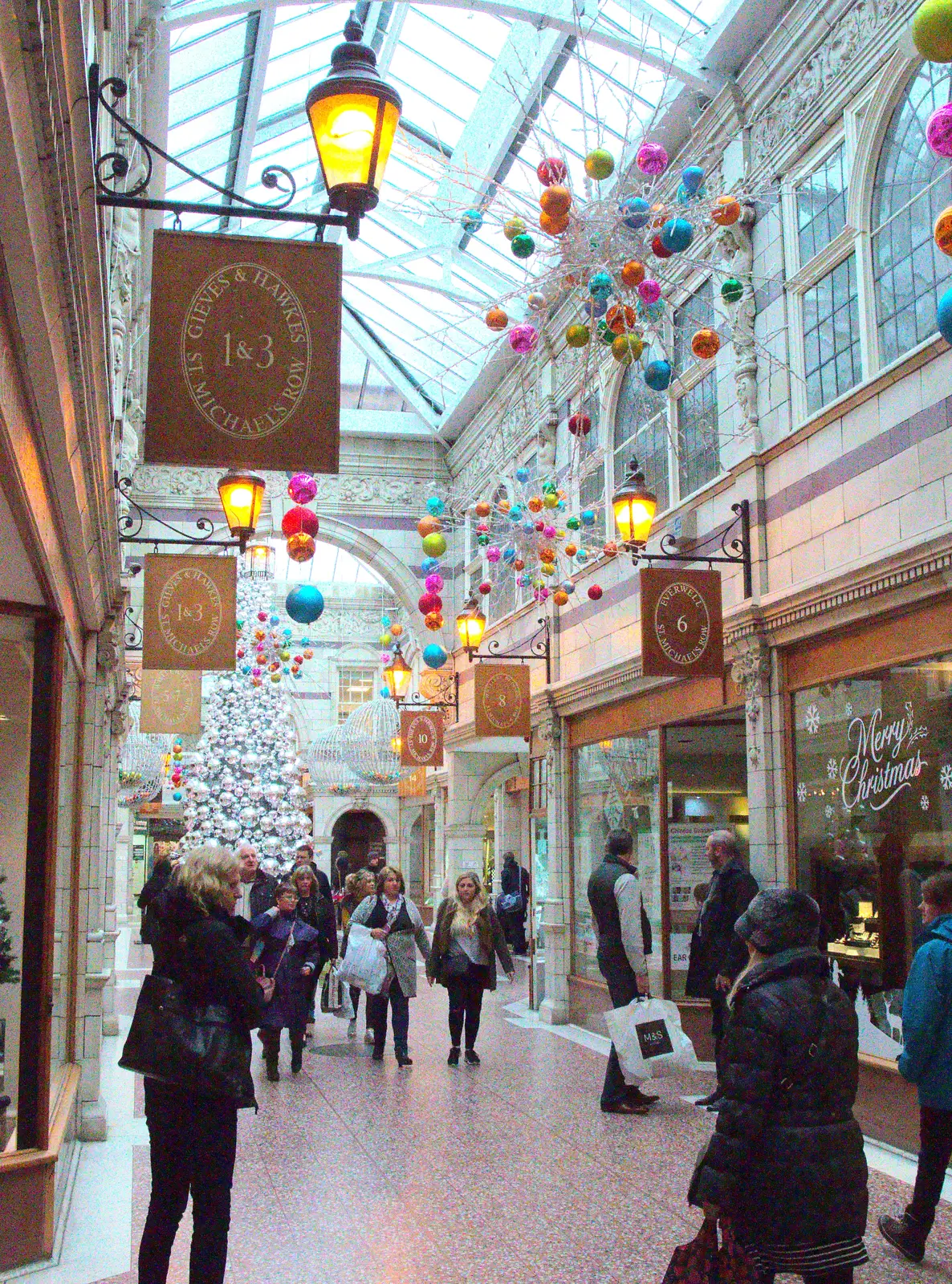 A Chester shopping arcade, from A Party and a Road Trip to Chester, Suffolk and Cheshire - 20th December 2015