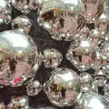 Reflections in silver baubles, A Party and a Road Trip to Chester, Suffolk and Cheshire - 20th December 2015