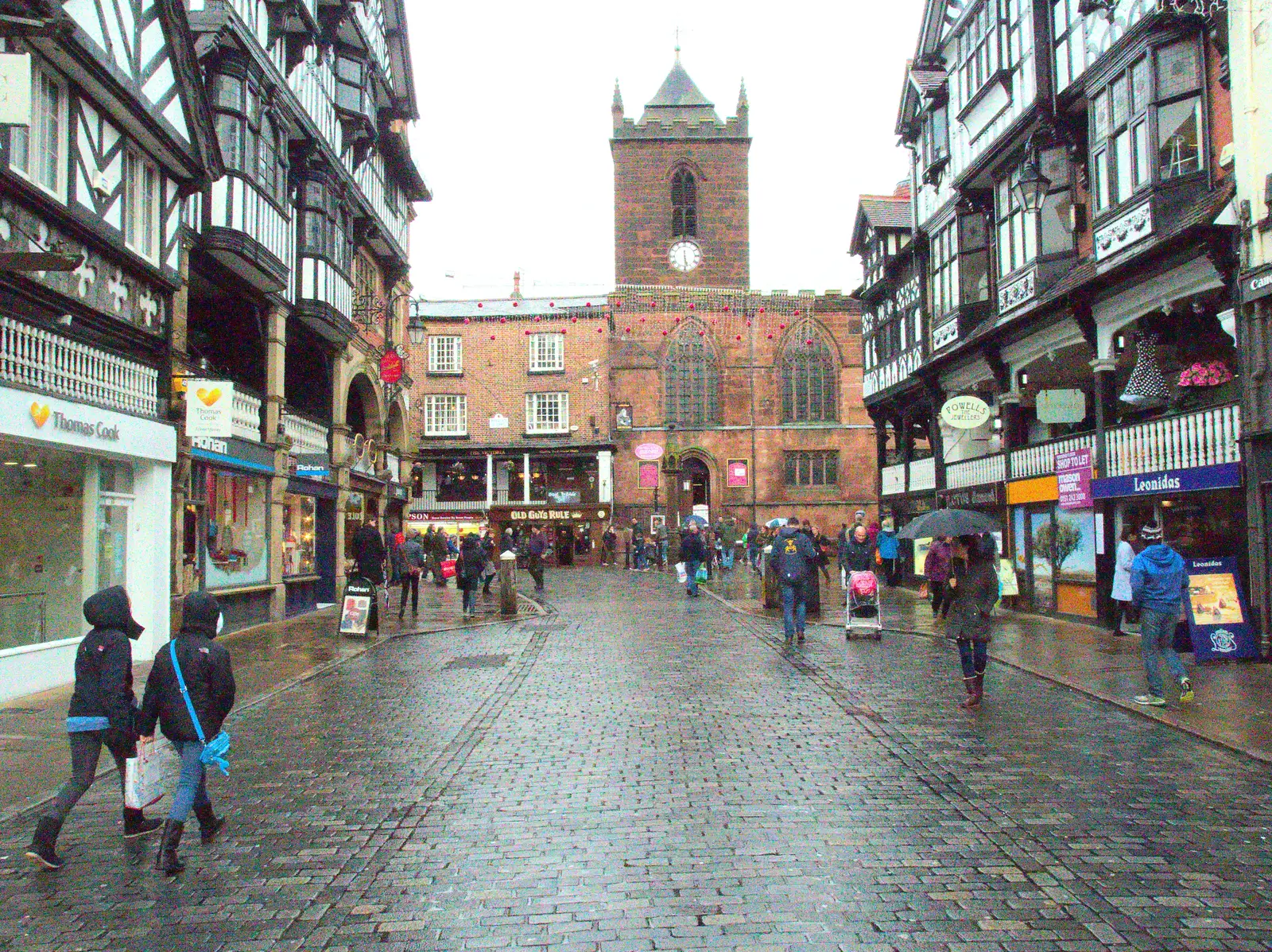 The top end of Grosvenor Street, from A Party and a Road Trip to Chester, Suffolk and Cheshire - 20th December 2015