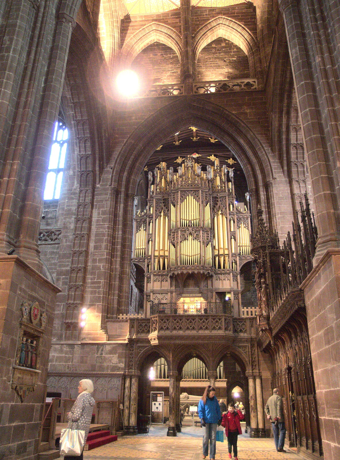 The cathedral organ from A Party and a Road Trip to Chester, Suffolk and Cheshire - 20th December 2015