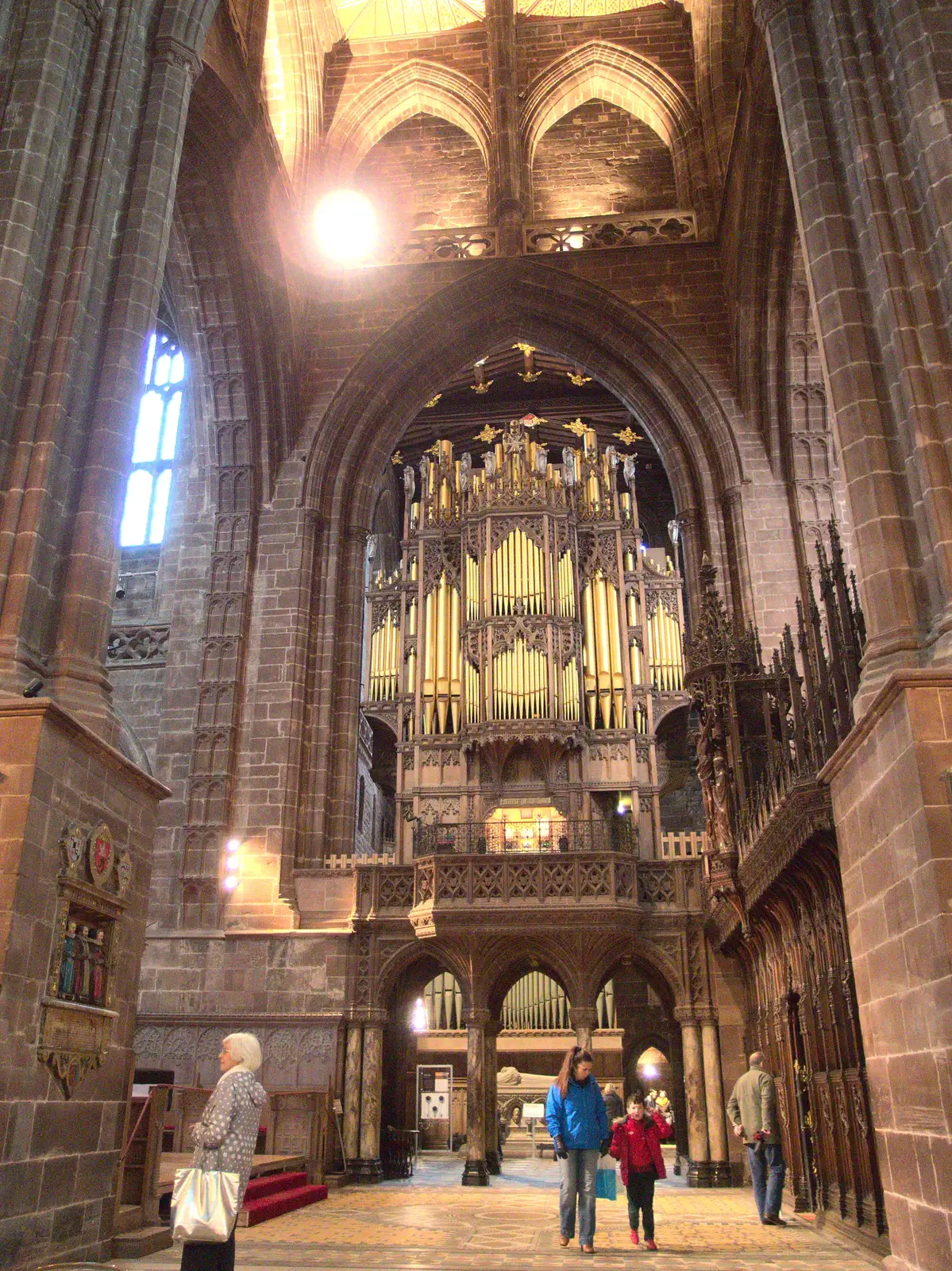 The cathedral organ, from A Party and a Road Trip to Chester, Suffolk and Cheshire - 20th December 2015