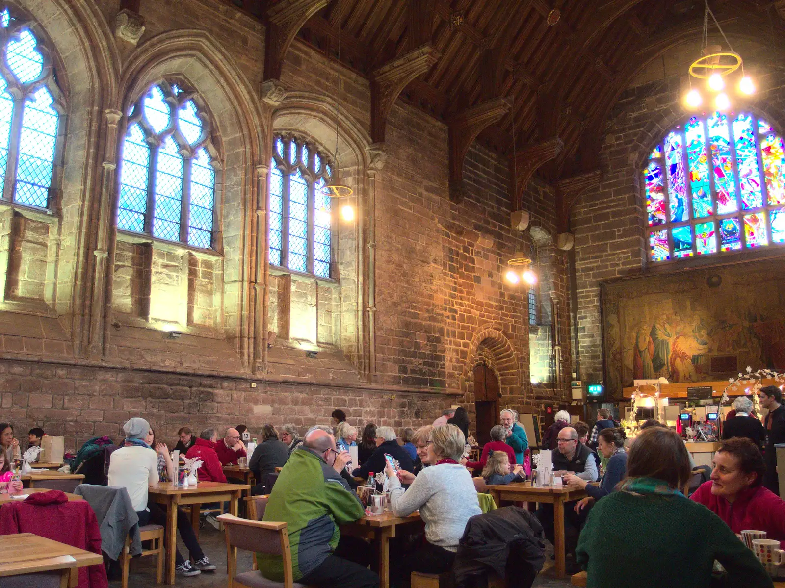 The cathedral refectory, from A Party and a Road Trip to Chester, Suffolk and Cheshire - 20th December 2015