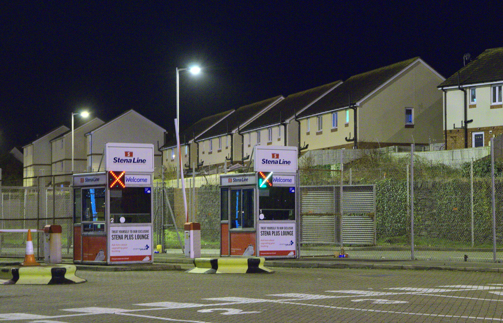 The check-in booths at Holyhead ferry terminal from Conwy, Holyhead and the Ferry to Ireland - 21st December 2015