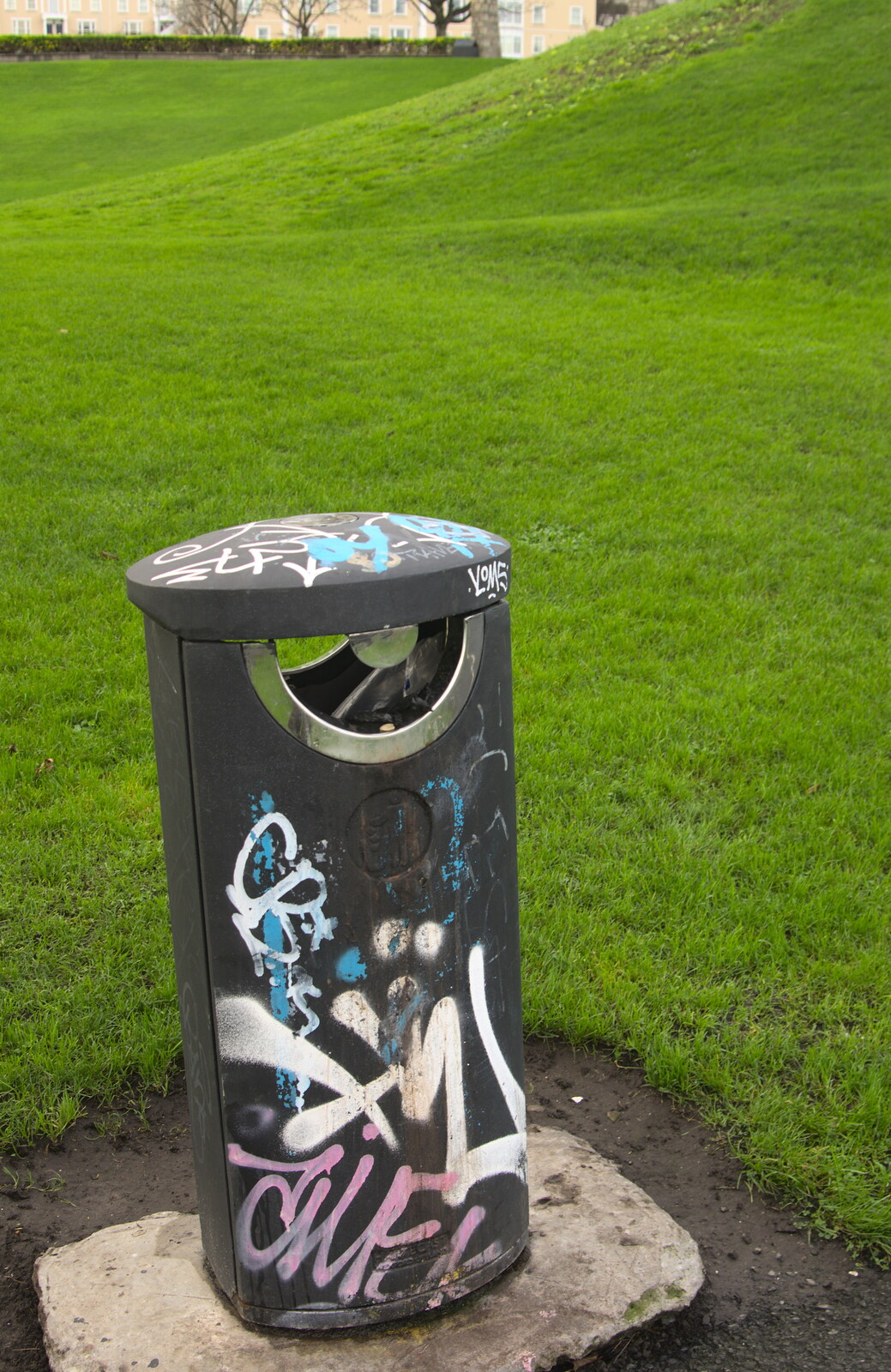 A graffiti bin from Conwy, Holyhead and the Ferry to Ireland - 21st December 2015