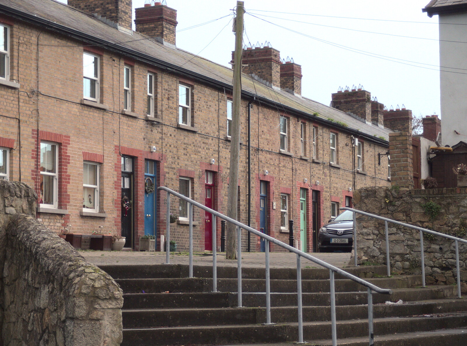 Terraced houses from Christmas Eve in Dublin and Blackrock, Ireland - 24th December 2015