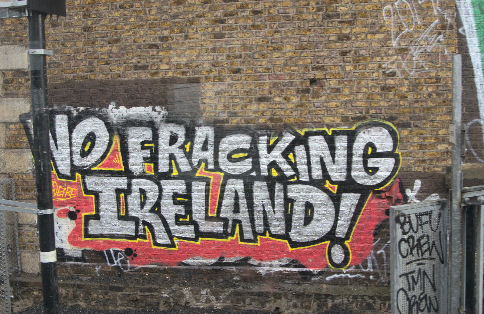 Anti-Fracking political statement from Christmas Eve in Dublin and Blackrock, Ireland - 24th December 2015