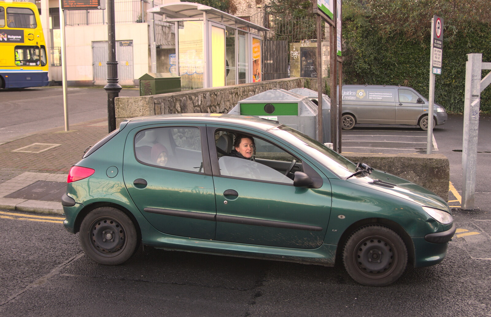 Evelyn drives up with Fred in tow from Christmas Eve in Dublin and Blackrock, Ireland - 24th December 2015