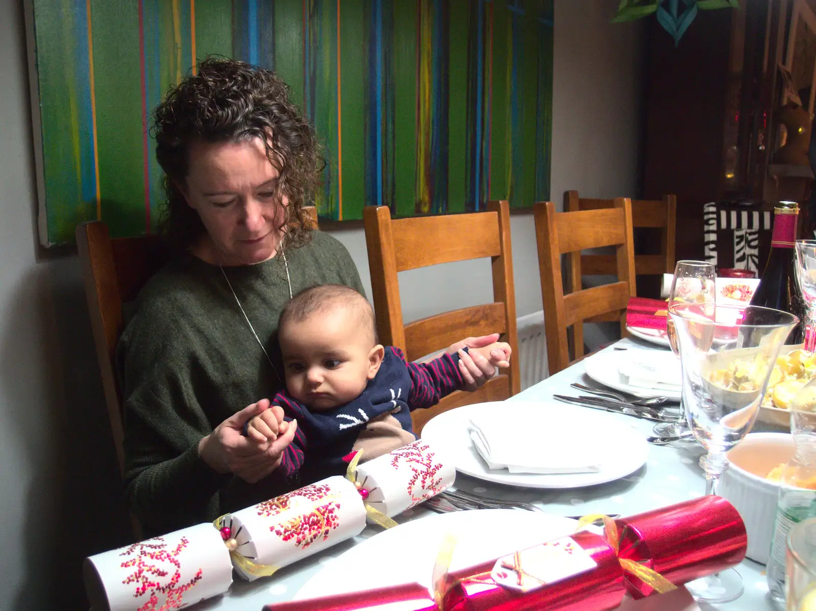 Evelyn with Nico, from Christmas in Blackrock and St. Stephen's in Ballybrack, Dublin, Ireland - 25th December 2015