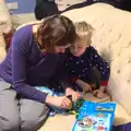 Isobel helps Harry with some Playmobil, Christmas in Blackrock and St. Stephen's in Ballybrack, Dublin, Ireland - 25th December 2015