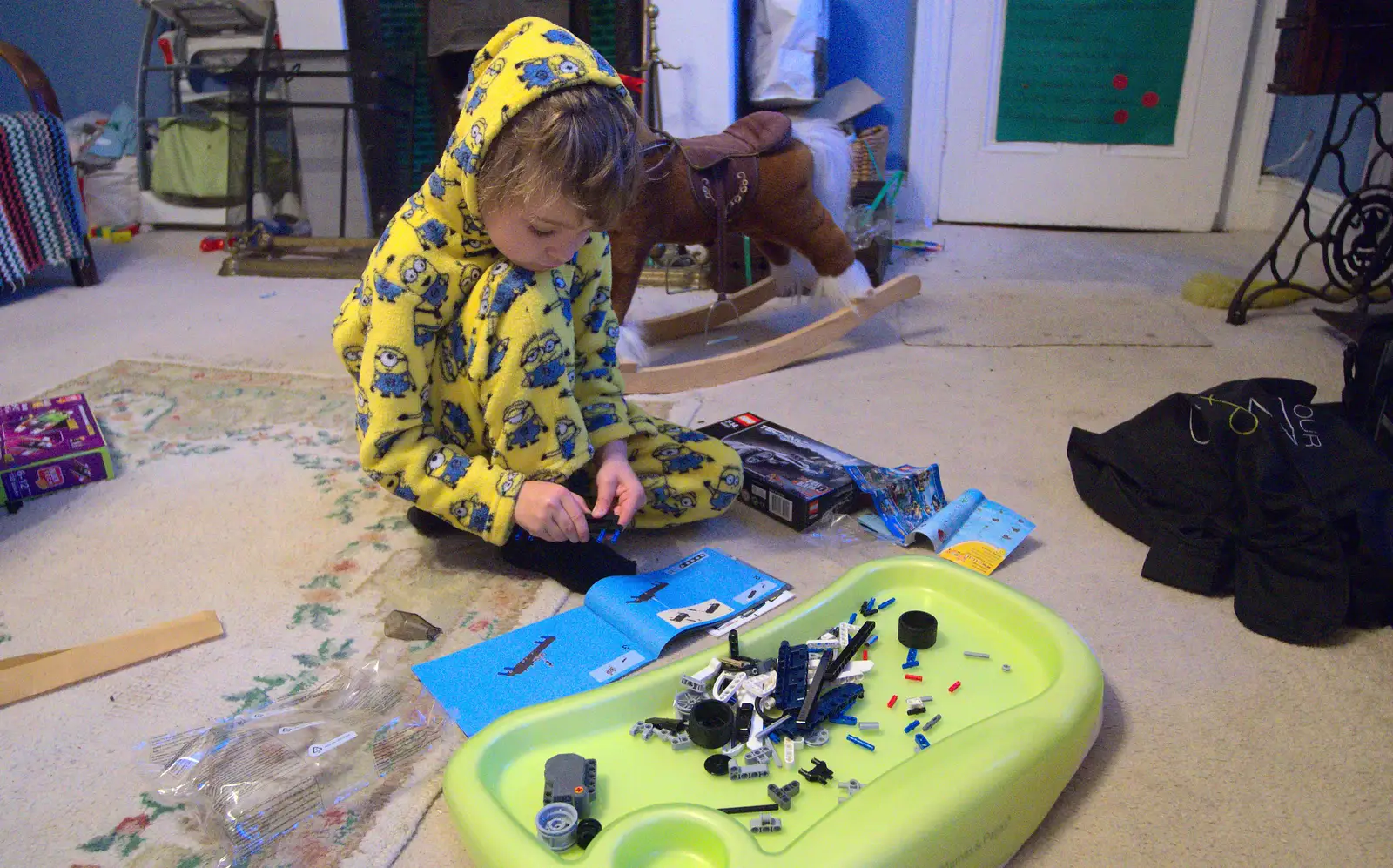 Fred does some Lego Technic, from Christmas in Blackrock and St. Stephen's in Ballybrack, Dublin, Ireland - 25th December 2015