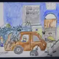 One of Louise's old cartoons, Christmas in Blackrock and St. Stephen's in Ballybrack, Dublin, Ireland - 25th December 2015