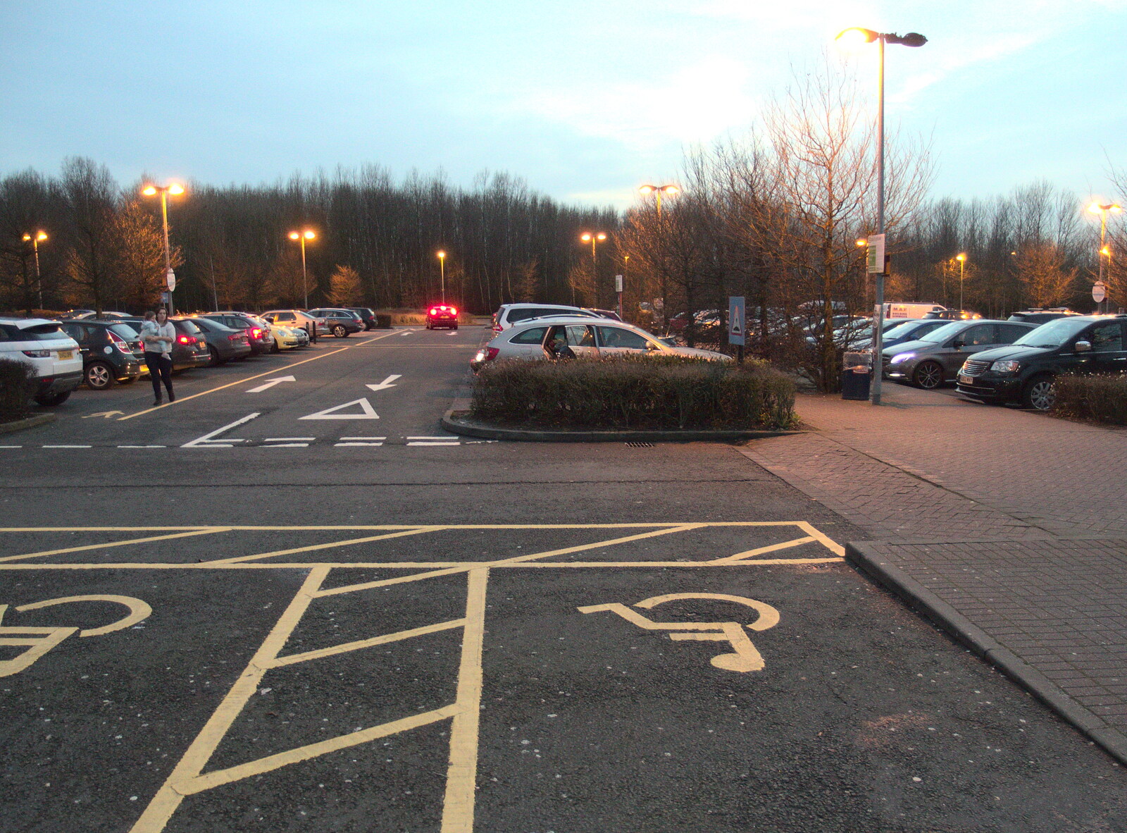 The car park of Corley Services on the M6 from Blackrock North and the Ferry Home, County Louth and the Irish Sea - 27th December 2015