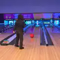 Fred hurls another ball down the lane, Ten-Pin Bowling, Riverside, Norwich - 3rd January 2016