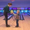 Ten-Pin Bowling, Riverside, Norwich - 3rd January 2016, Harry has a go with some assistance