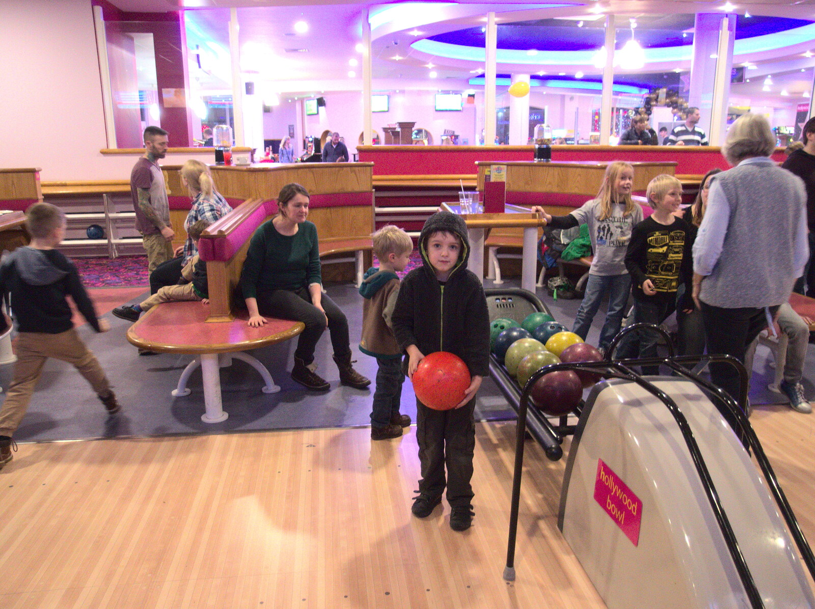 Fred gets ready to bowl from Ten-Pin Bowling, Riverside, Norwich - 3rd January 2016
