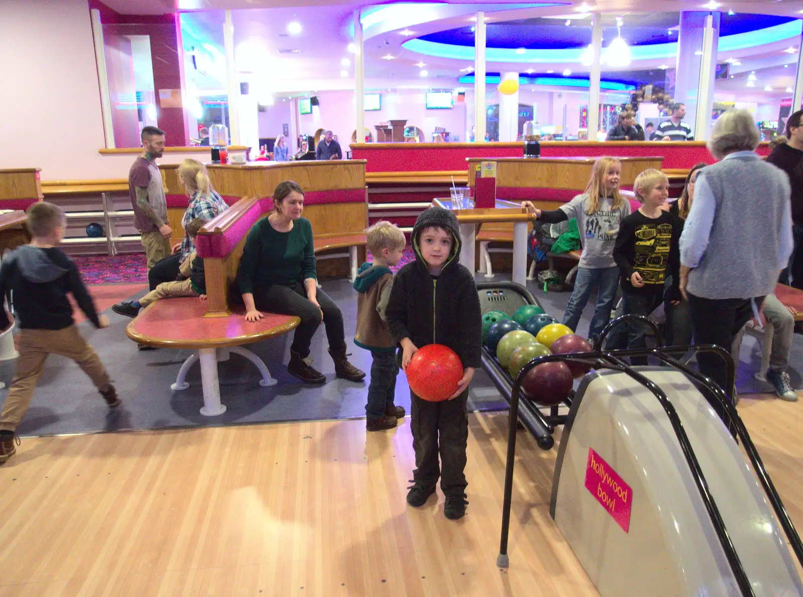 Fred gets ready to bowl, from Ten-Pin Bowling, Riverside, Norwich - 3rd January 2016