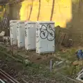 Unimaginitively-tagged signalling cabinets, Ten-Pin Bowling, Riverside, Norwich - 3rd January 2016