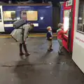 The boys check out a food machine, Isobel Goes to Lyon, Ipswich Station, Burrell Road - 24th January 2016