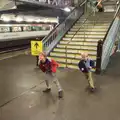 The boys run around on the platform, Isobel Goes to Lyon, Ipswich Station, Burrell Road - 24th January 2016