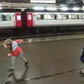 Fred and Harry on the platform at Ipswich, Isobel Goes to Lyon, Ipswich Station, Burrell Road - 24th January 2016