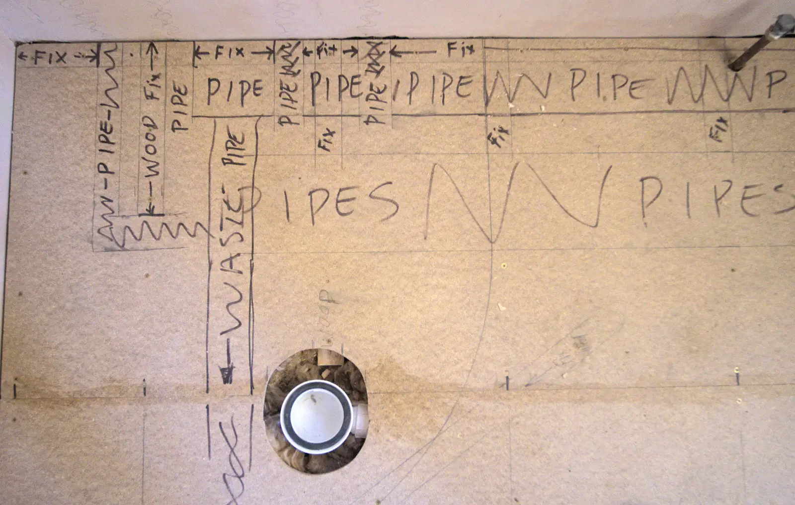 The bathroom floor has complicated markings, from A Trip to Aldeburgh, Suffolk - 7th February 2016