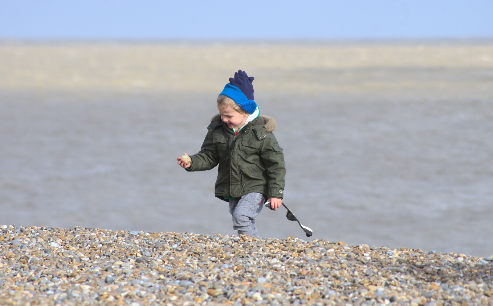Harry stomps around from A Trip to Aldeburgh, Suffolk - 7th February 2016