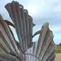 Maggi Hambling's sculpture close up, A Trip to Aldeburgh, Suffolk - 7th February 2016