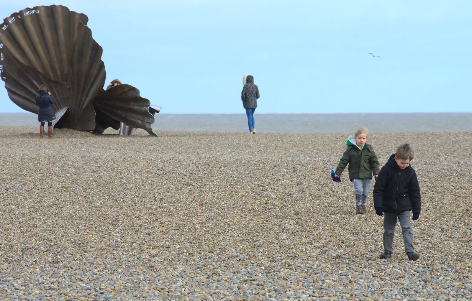 Maggi Hambling's The Scallop, from A Trip to Aldeburgh, Suffolk - 7th February 2016