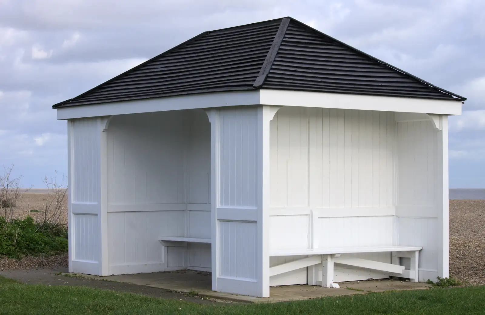 A seaside shelter, from A Trip to Aldeburgh, Suffolk - 7th February 2016