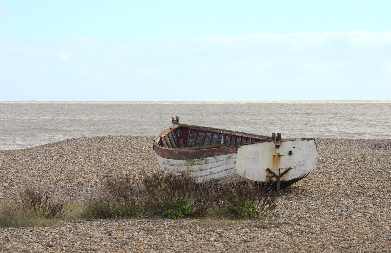 A lonely fishing boat from A Trip to Aldeburgh, Suffolk - 7th February 2016