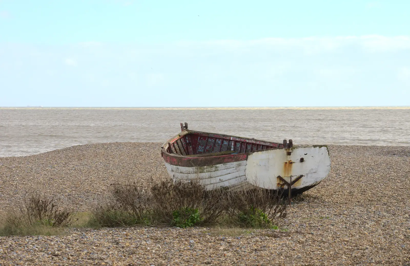 A lonely fishing boat, from A Trip to Aldeburgh, Suffolk - 7th February 2016