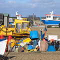 A Trip to Aldeburgh, Suffolk - 7th February 2016, Fishing boats on the beach