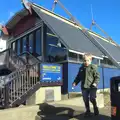 Harry outside the lifeboat shed, A Trip to Aldeburgh, Suffolk - 7th February 2016