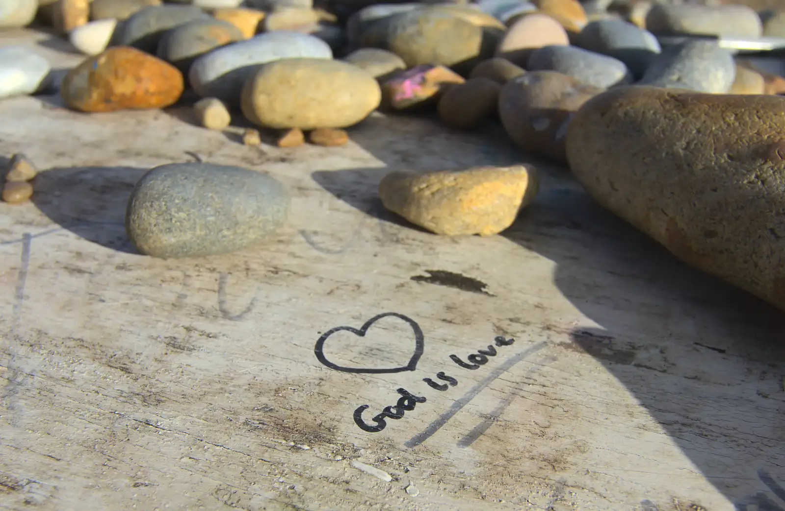 Optimistic graffiti, from A Trip to Aldeburgh, Suffolk - 7th February 2016