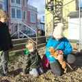 Isobel gets a go of a golden Spaniel puppy, A Trip to Aldeburgh, Suffolk - 7th February 2016