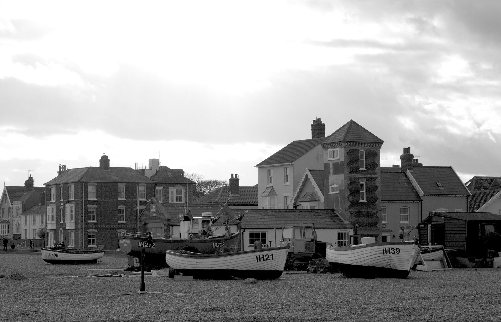 Fishing boats on Aldeburgh sea front from A Trip to Aldeburgh, Suffolk - 7th February 2016