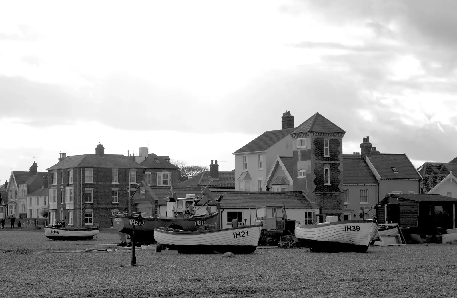 Fishing boats on Aldeburgh sea front, from A Trip to Aldeburgh, Suffolk - 7th February 2016