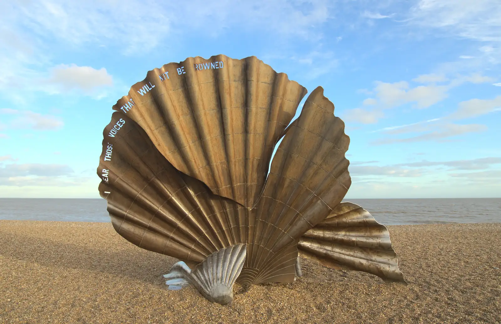 Maggi Hambling's controversial sea shell, from A Trip to Aldeburgh, Suffolk - 7th February 2016