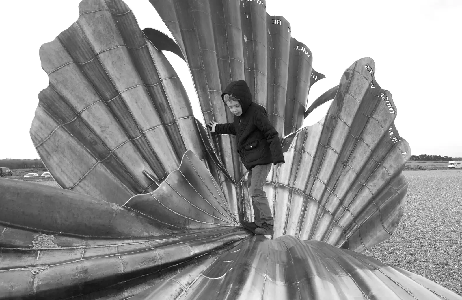 Fred on the Scallop, as was intended, from A Trip to Aldeburgh, Suffolk - 7th February 2016