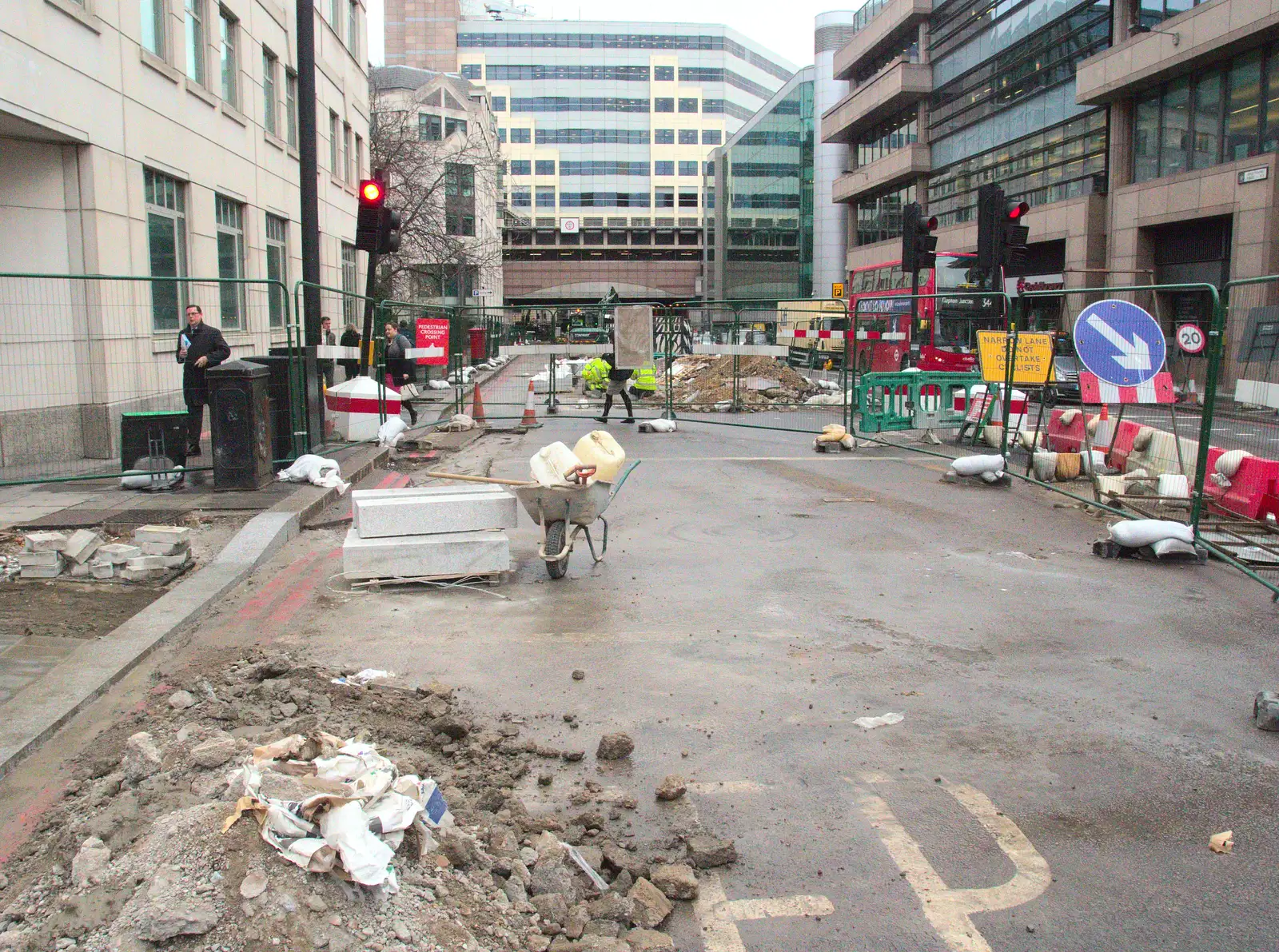 Lower Thames Street looks like a bomb's gone off, from February Cactus Randomness, London and Brome, Suffolk - 14th February 2016