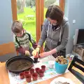 Fred and Isobel pot up some cacti, February Cactus Randomness, London and Brome, Suffolk - 14th February 2016