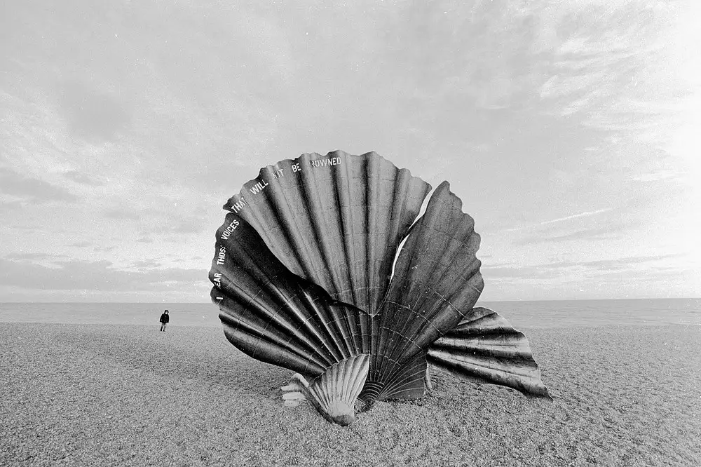 Fred and The Scallop, on Aldeburgh beach, from Days on the Beach: Dunwich and Aldeburgh, Suffolk - 15th February 2016